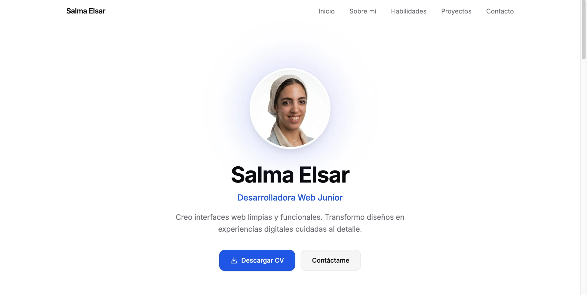 Captura de Portafolio profesional